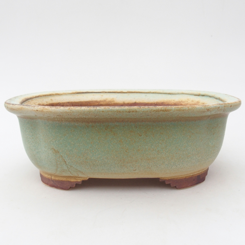 Bonsaischale aus Keramik 20 x 16,5 x 7 cm, grün