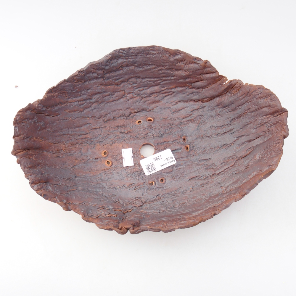 Keramikschale 28 x 21 x 9 cm , Farbe braun