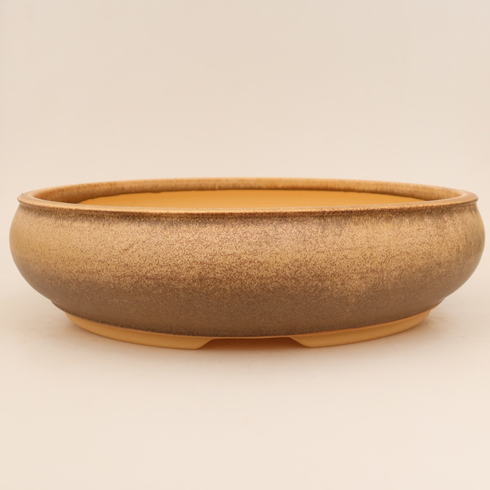 Keramik-Bonsai-Schale 31 x 31 x 8,5 cm, Farbe: Braun