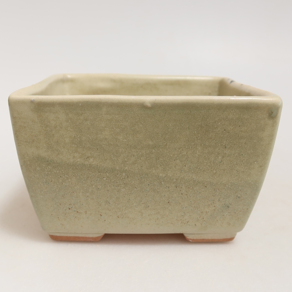 Bonsaischale aus Keramik 10,5 x 10,5 x 6,5 cm, grün