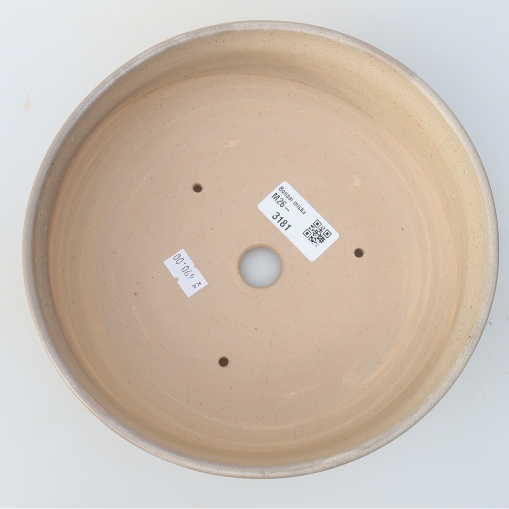 Bonsaischale aus Keramik 20 x 20 x 6,5 cm, Farbe beige