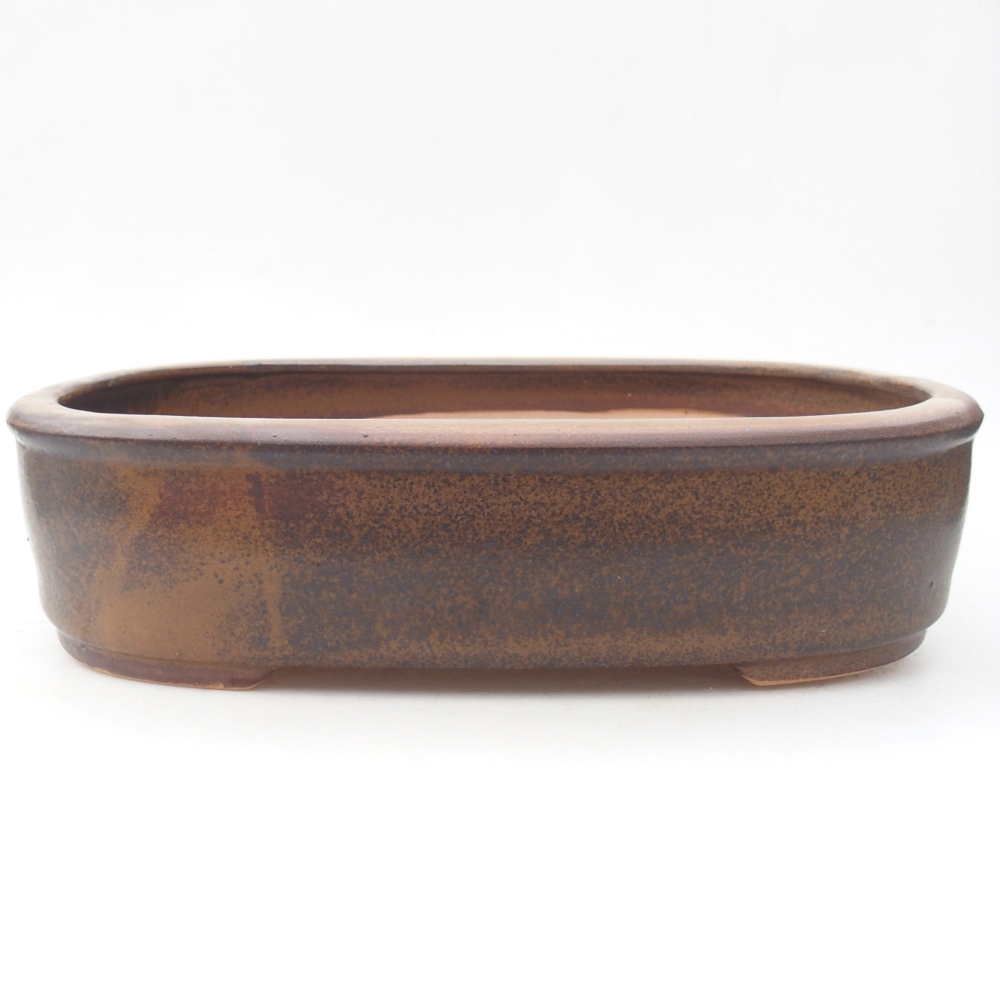 Bonsaischale aus Keramik 32 x 25 x 7,5 cm, braun