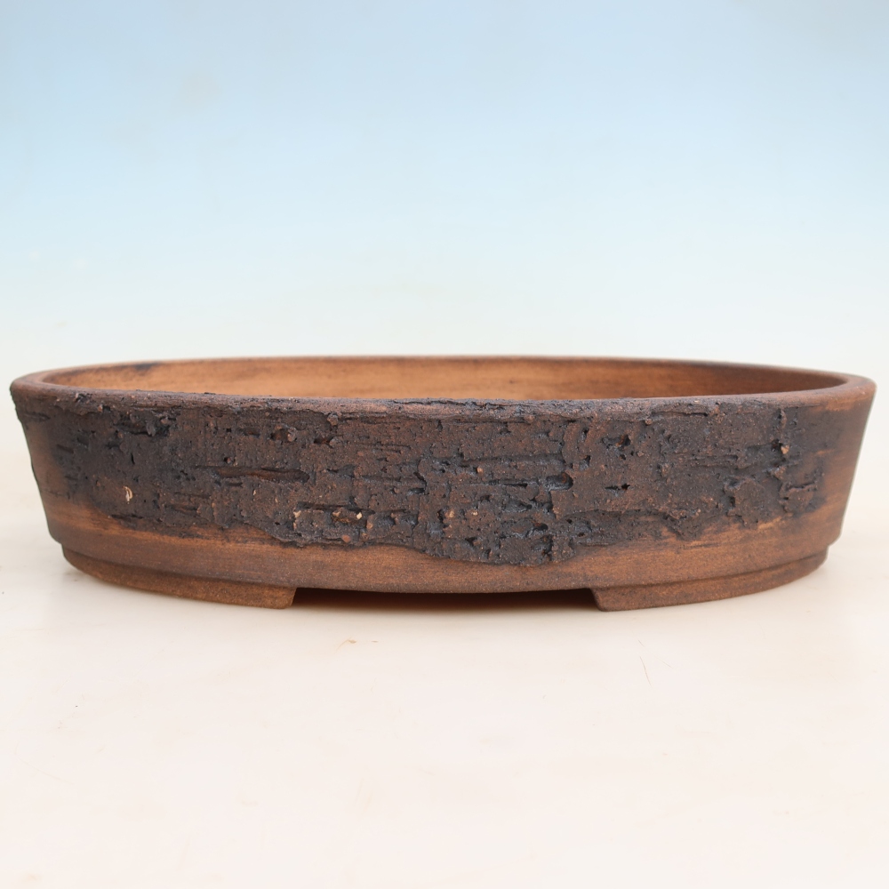 Keramik-Bonsai-Schale 38 x 30 x 7,5 cm, Farbe: braun