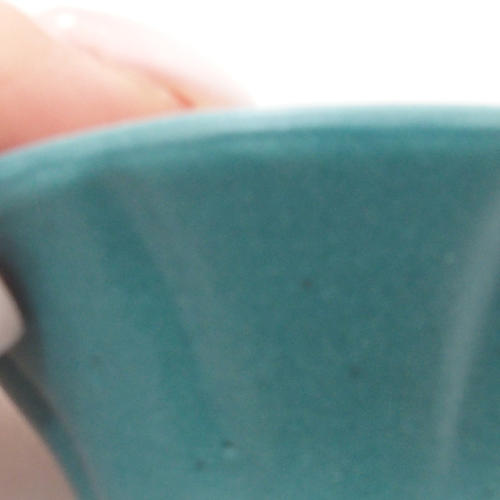Keramik Bonsai Schale 5,5 x 5,5 x 2,5 cm, Farbe blau