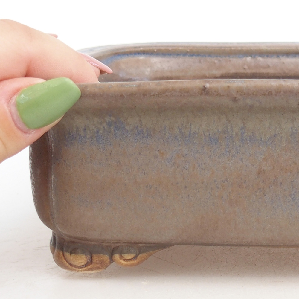 Bonsaischale aus Keramik 20 x 17 x 6 cm, Farbe blau