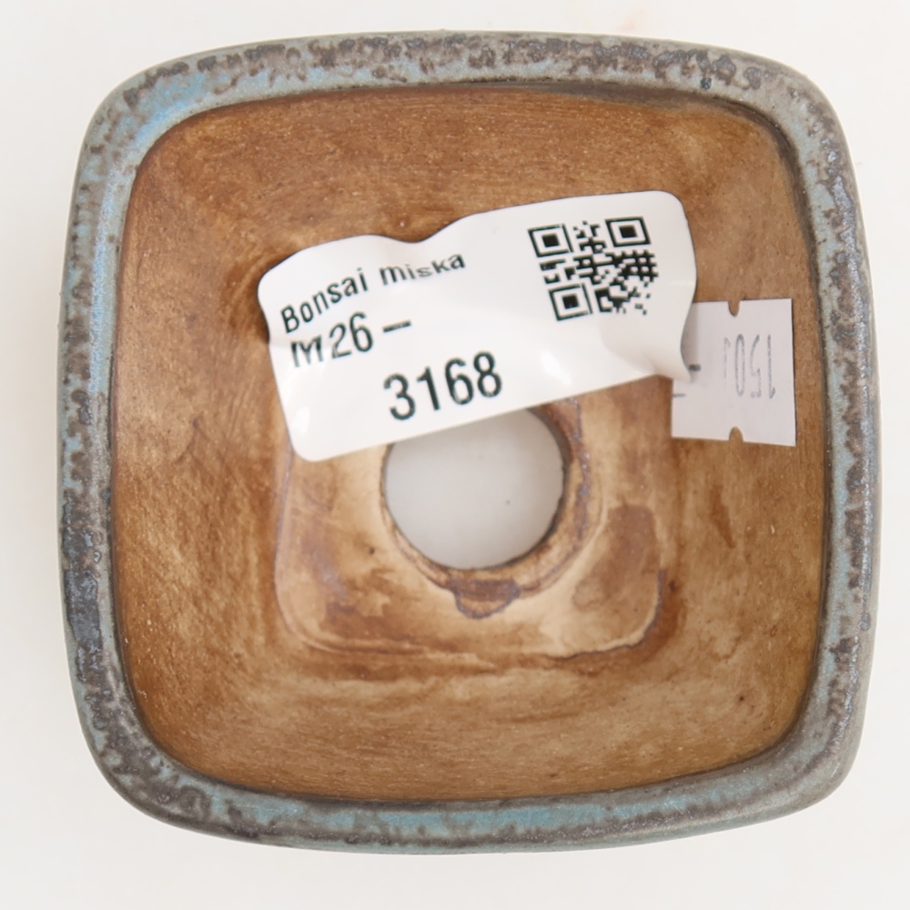 Keramik-Bonsai-Schale, 6 x 6 x 4 cm, Farbe: Blau