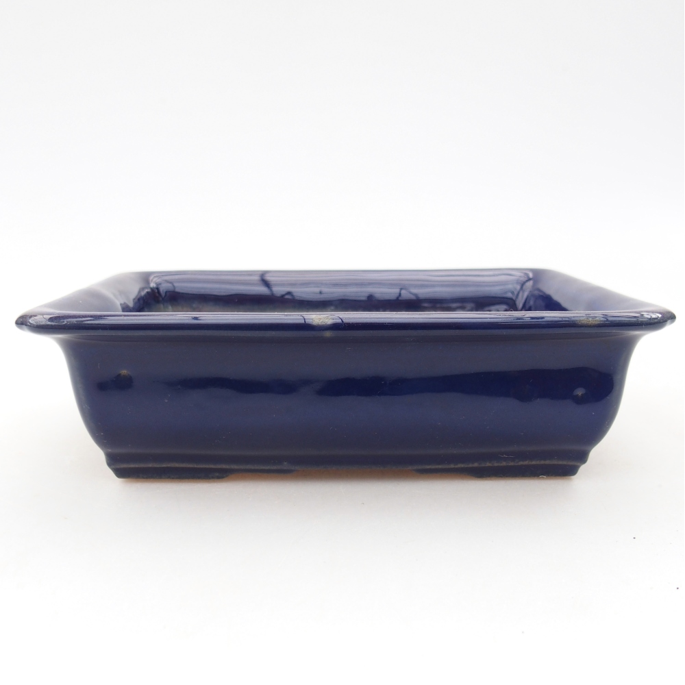Bonsaischale aus Keramik 13,5 x 10 x 4 cm, Farbe blau