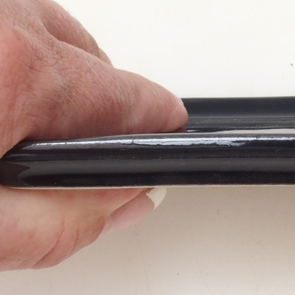 Bonsai-Schale rechteckig D5-M - 12,5 x 10,5 x 1 cm - schwarz