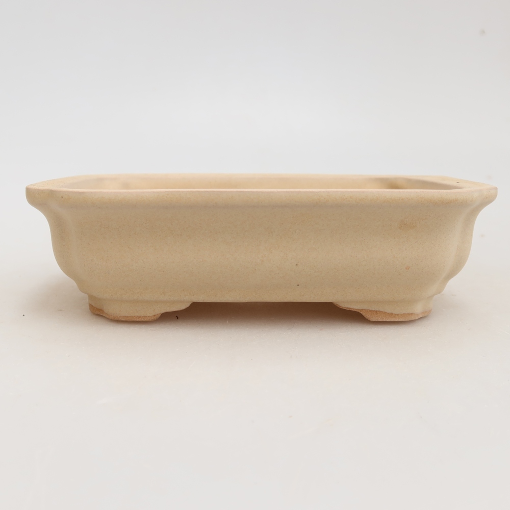 Bonsaischale aus Keramik 14 x 11 x 4 cm, Farbe beige