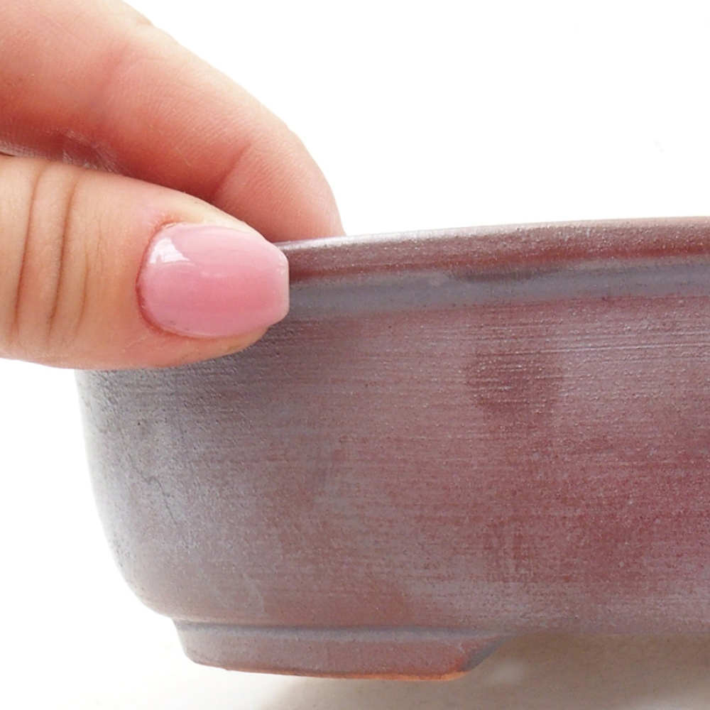 Keramik-Bonsaischale 18,5 x 14,5 x 5 cm, Farbe metallishe