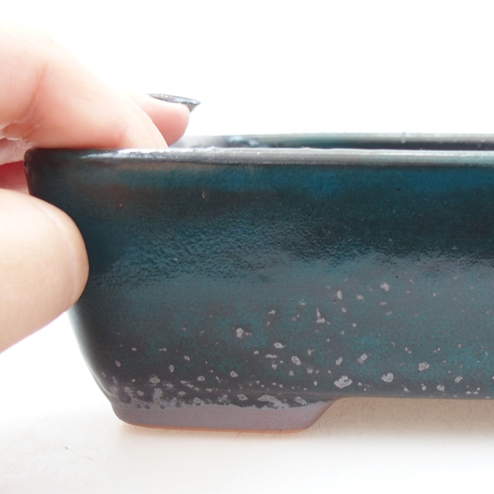 Keramik-Bonsaischale 18 x 13 x 5 cm, Farbe Grün