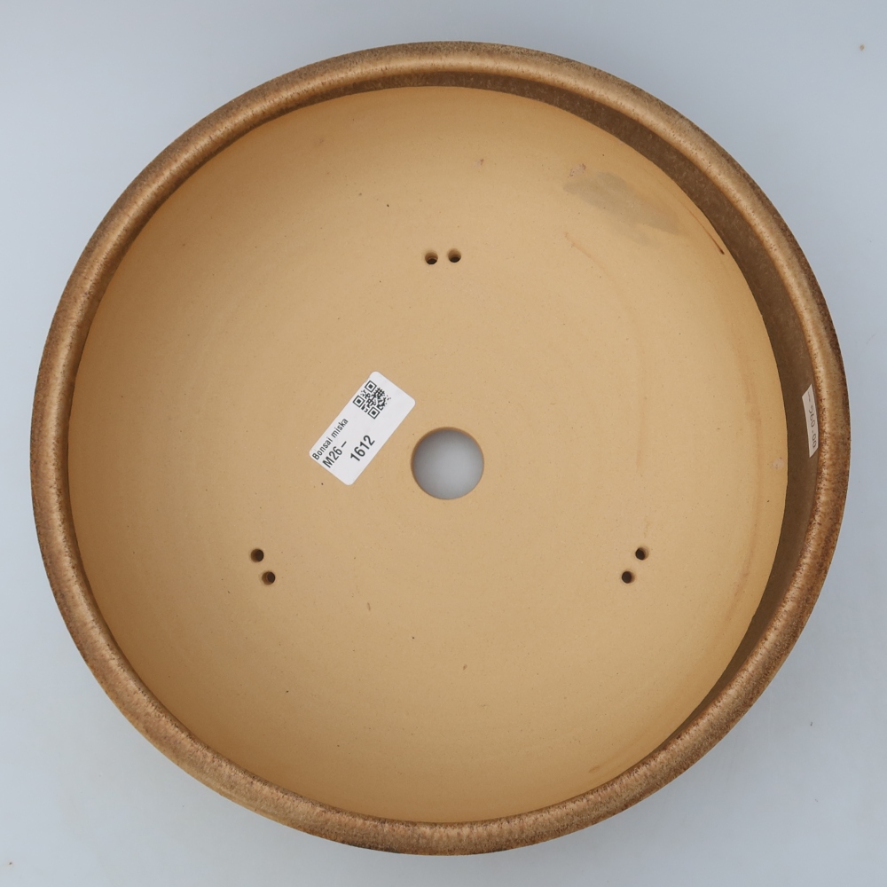 Keramik-Bonsai-Schale, 26 x 26 x 7,5 cm, Farbe: Braun