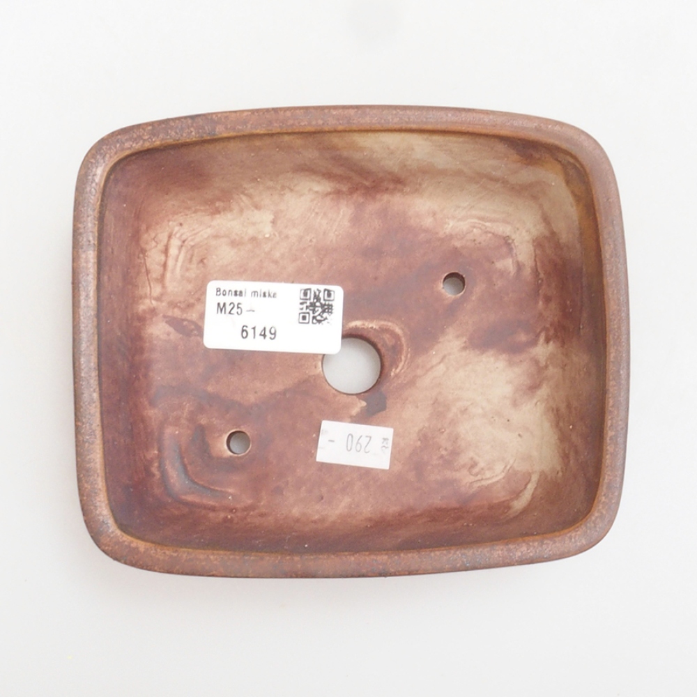 Bonsaischale aus Keramik 14,5 x 12 x 4,5 cm, Farbe braun