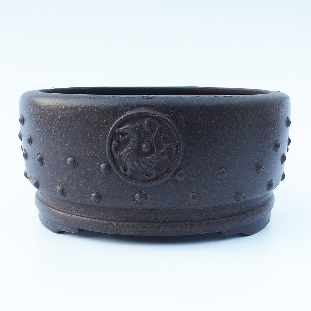 Schale 25 x 25 x 11,5 cm braun ocker
