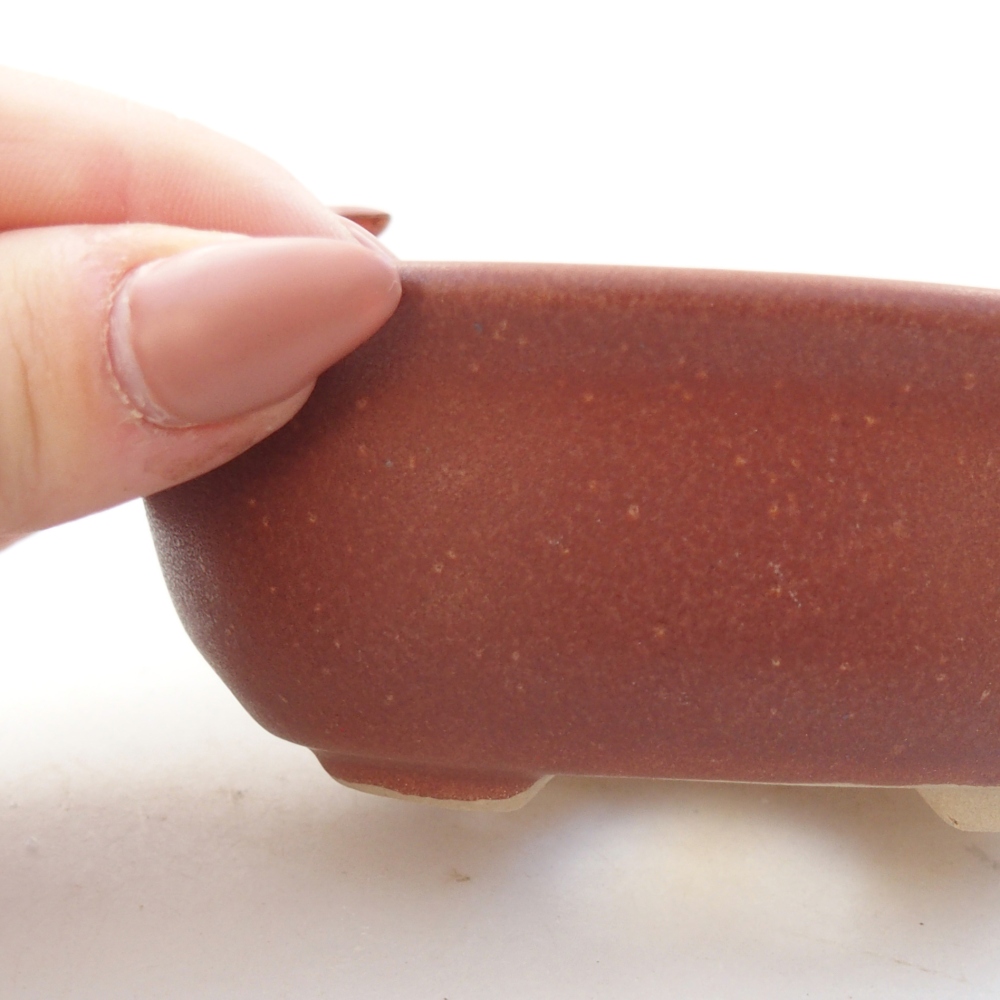 Bonsaischale aus Keramik 11 x 9 x 4 cm, braun