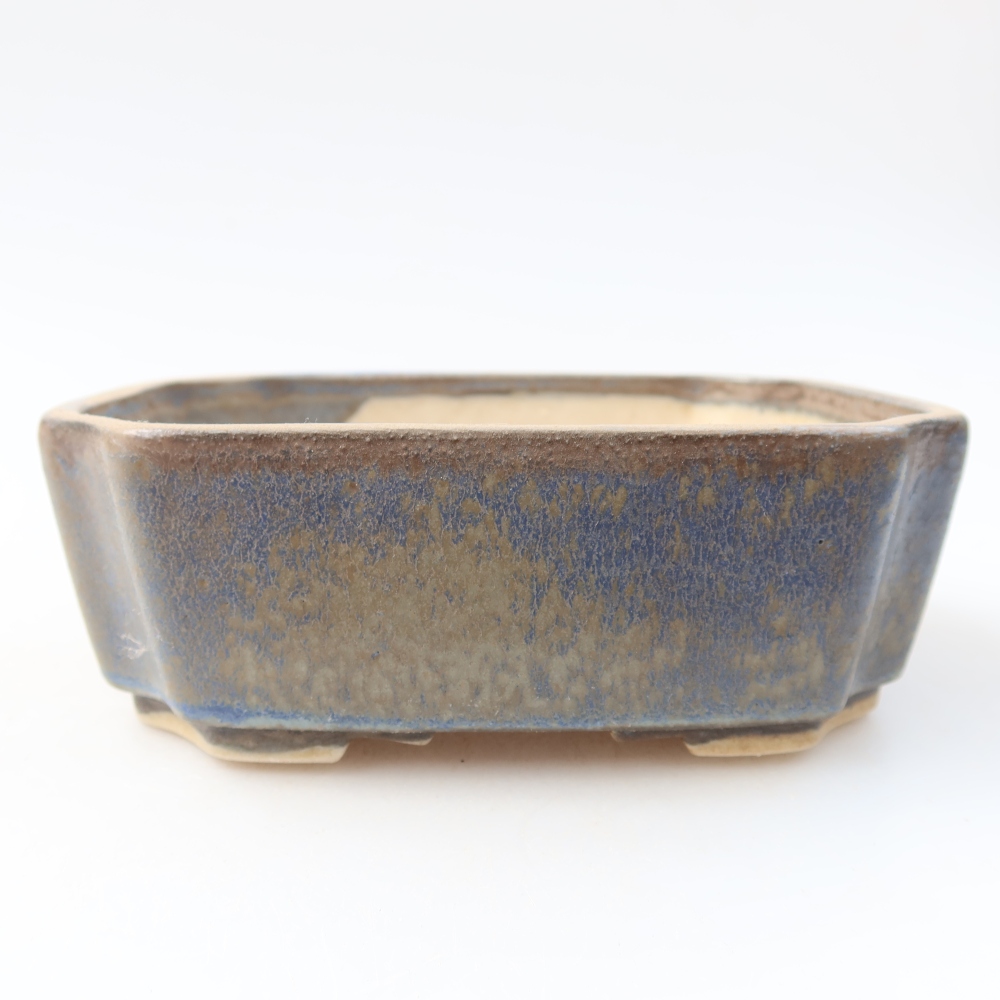 Bonsaischale aus Keramik 14 x 11,5 x 4,5 cm, Farbe blau