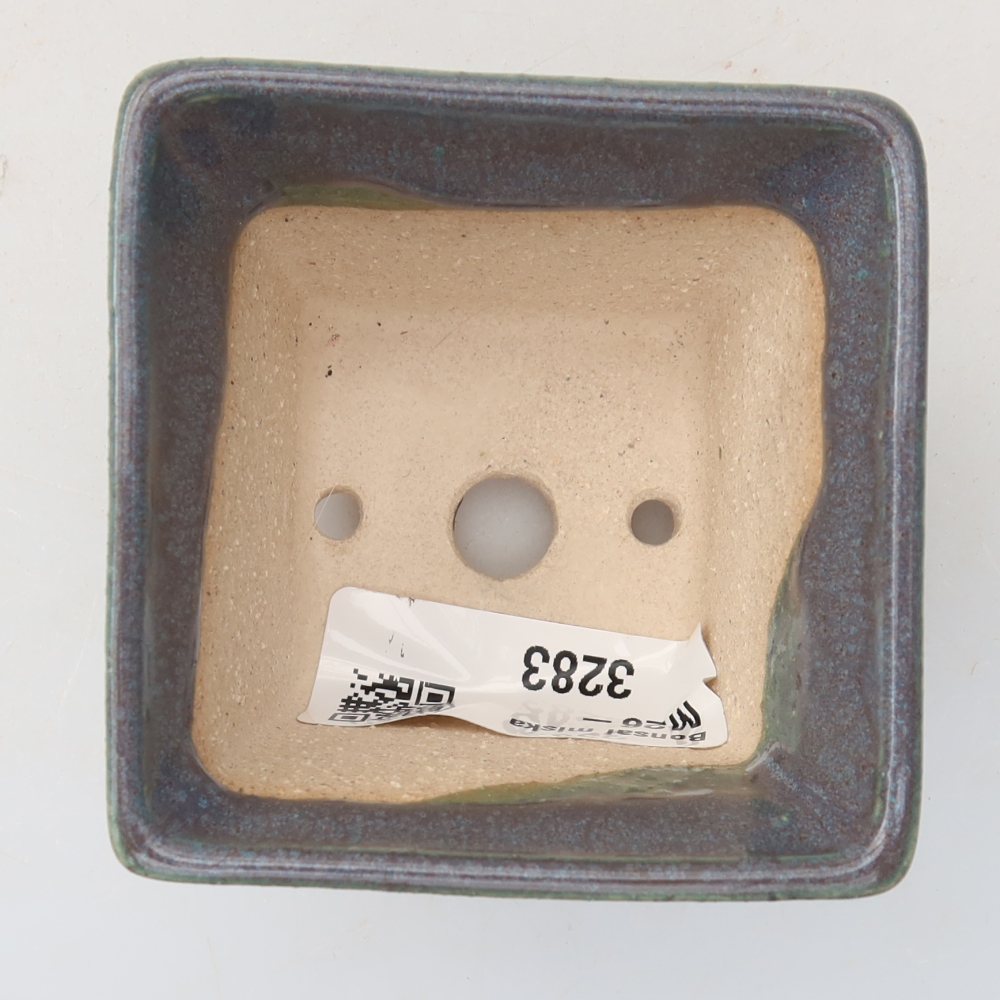 Keramik-Bonsai-Schale, 6,5 × 6,5 × 5 cm, Farbe: Grau