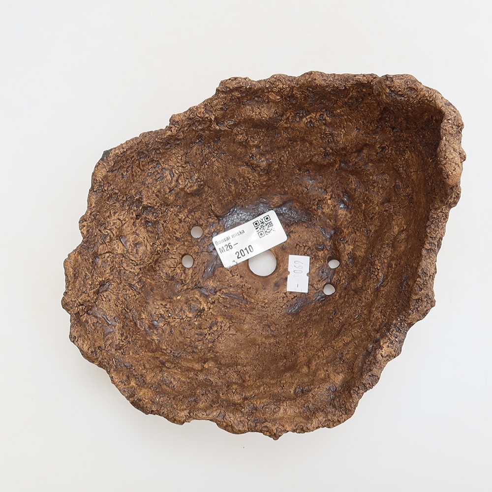 Keramikschale 18 x 16 x 13,5 cm, Farbe: braun