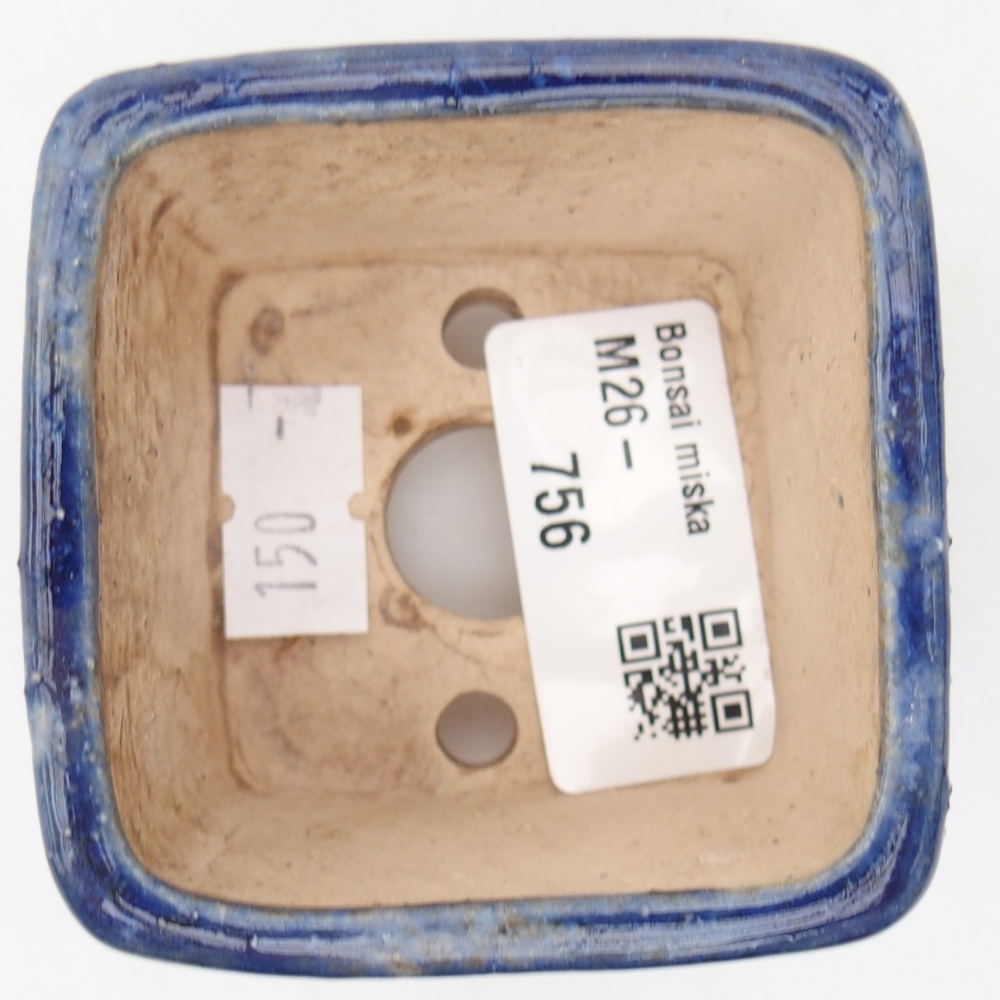 Bonsaischale aus Keramik 6 x 6 x 4,5 cm, Farbe blau