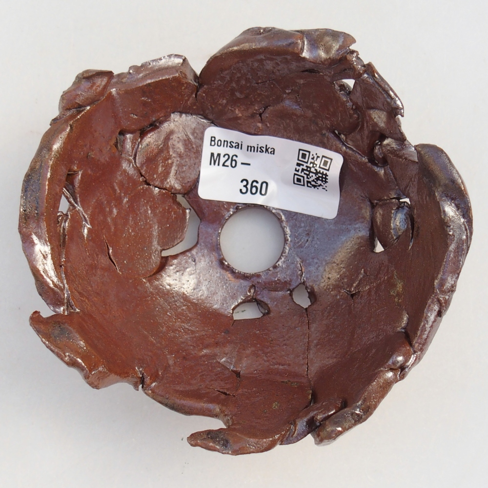 Keramikschale 10 x 10 x 5 cm , Farbe braun