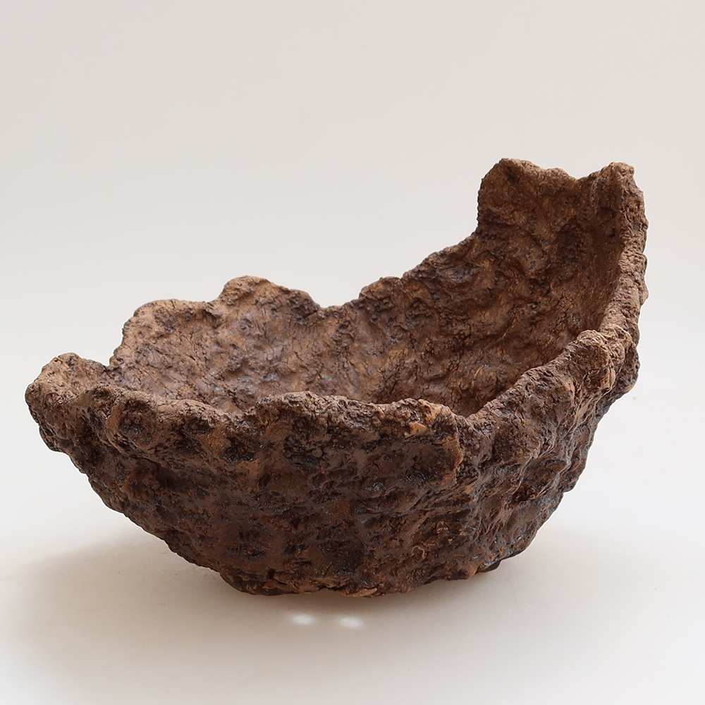 Keramikschale 22 x 19 x 17 cm, Farbe: braun