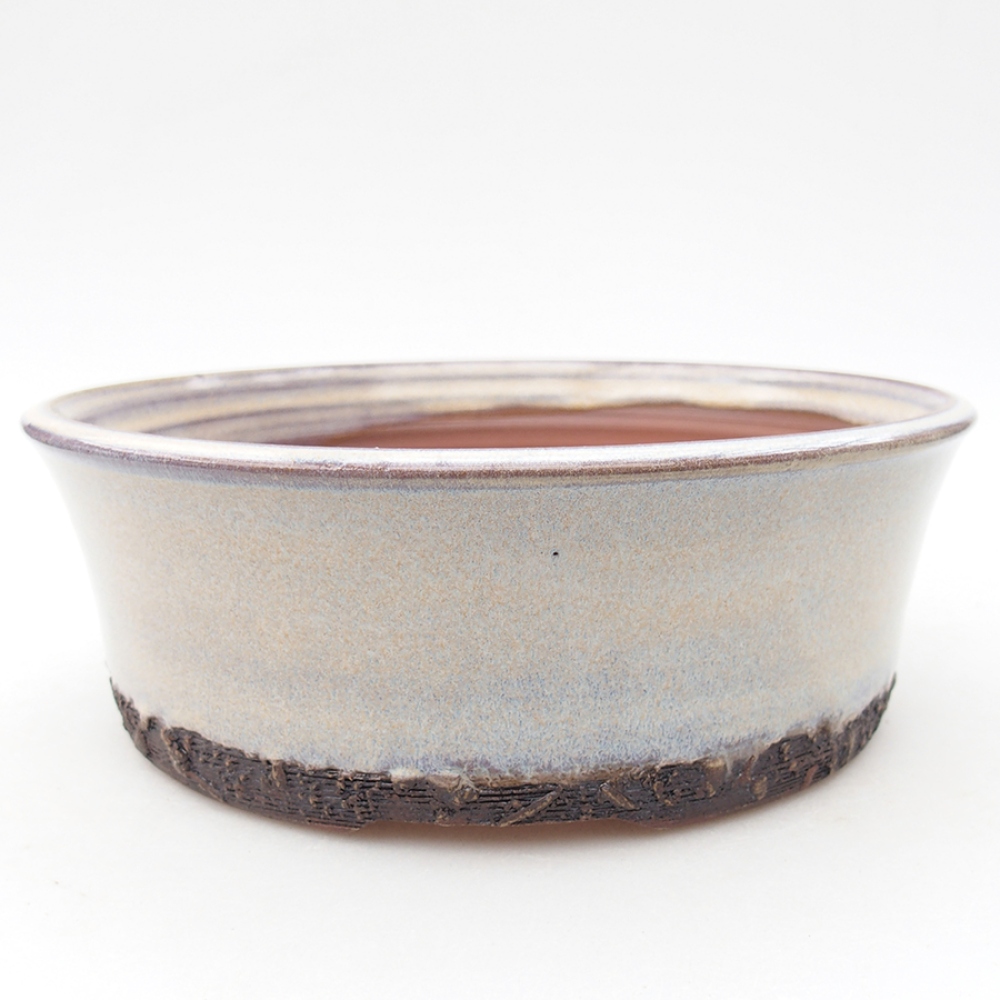 Keramik-Bonsaischale 19,5 x 19,5 x 6,5 cm, Farbe blau