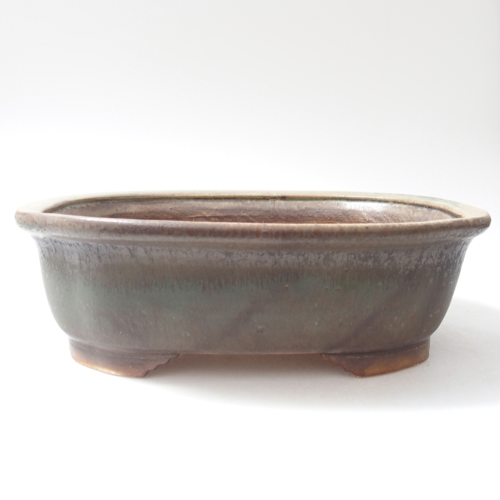 Bonsaischale aus Keramik 25 x 21 x 8 cm, grün