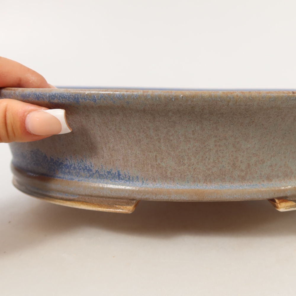 Keramik-Bonsai-Schale 27 x 24,5 x 5,5 cm, Farbe: Blau