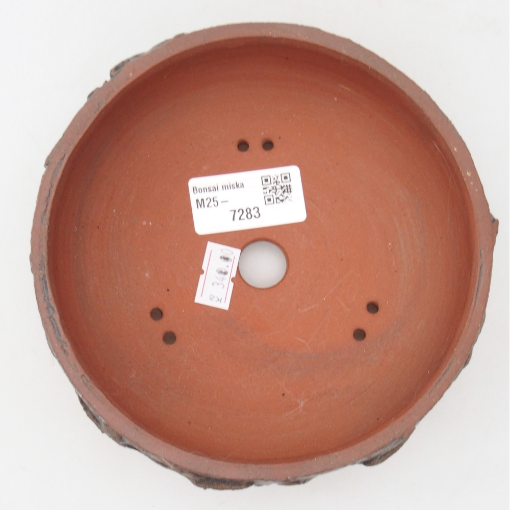 Bonsaischale aus Keramik 14,5 x 14,5 x 5 cm, braun