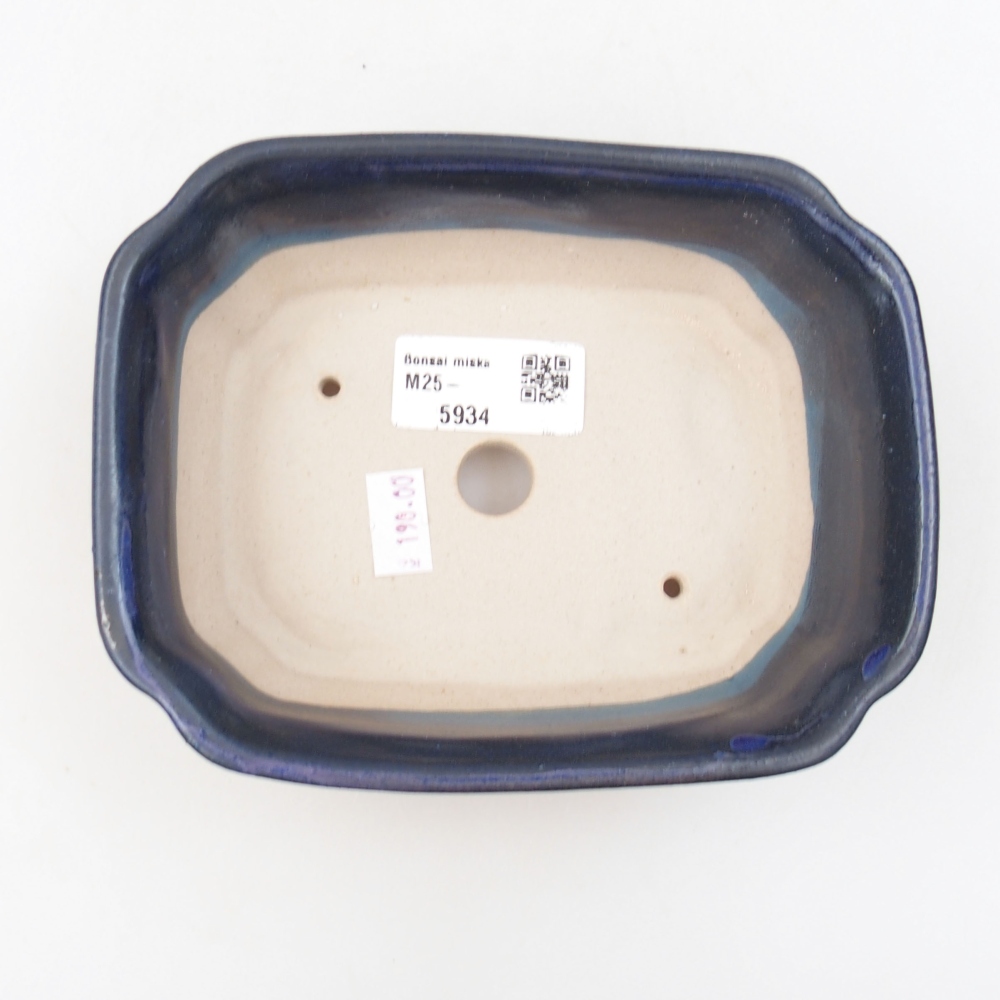 Keramik-Bonsaischale 16 x 12,5 x 4,5 cm, Farbe blau