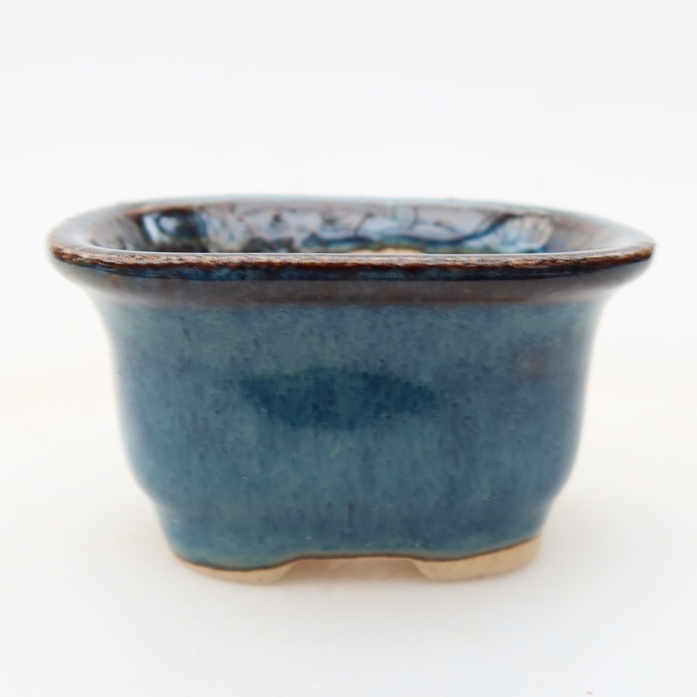 Keramik-Bonsai-Schale 6 x 5 x 3,5 cm, Farbe: blau