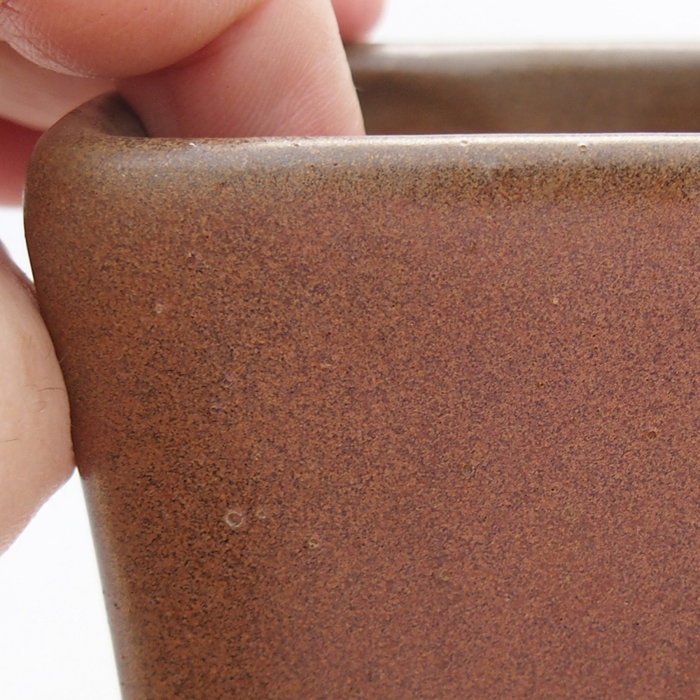 Bonsaischale aus Keramik 7 x 7 x 9,5 cm, braun