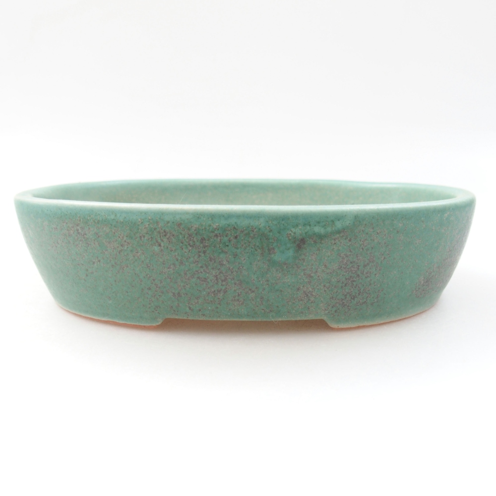 Keramik-Bonsaischale 17 x 14 x 4 cm, Farbe Grün
