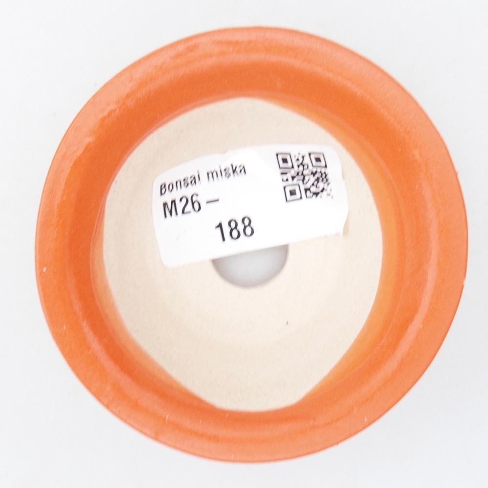 Mini-Bonsaischale 7,5 x 7,5 x 3 cm, orange