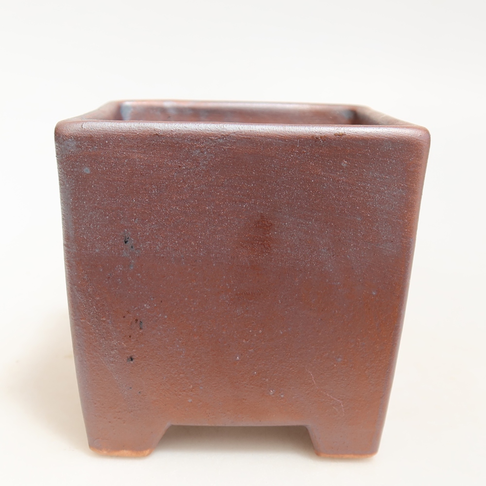 Keramik-Bonsai-Schale 9 x 9 x 8,5 cm, metallfarben