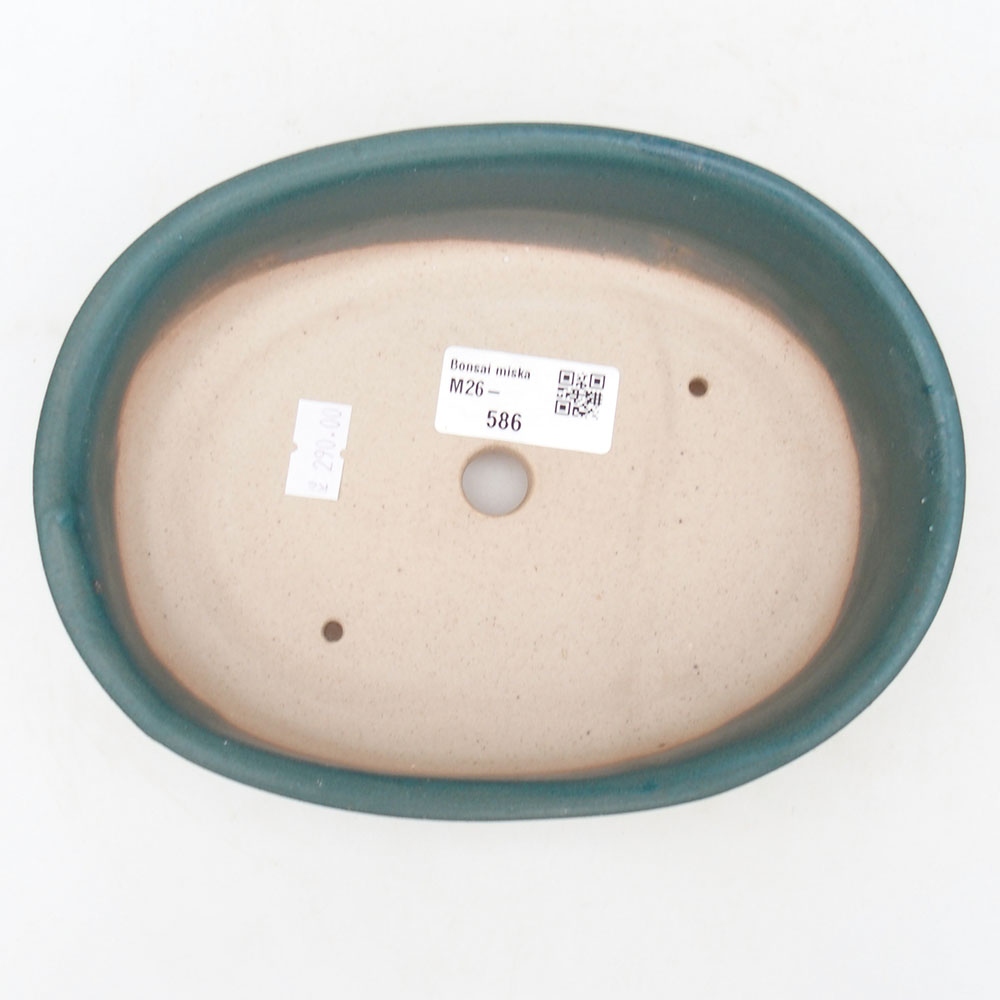 Bonsaischale aus Keramik 19 x 14 x 5 cm, Farbe blau