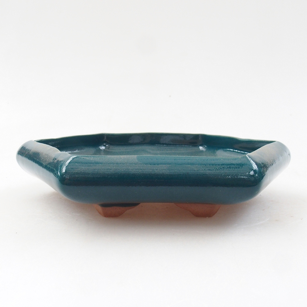 Keramik-Bonsaischale 17 x 15 x 4 cm, Farbe Grün