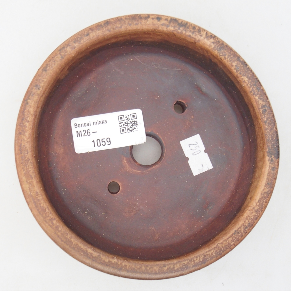 Bonsaischale aus Keramik 13,5 x 13,5 x 4 cm, braun