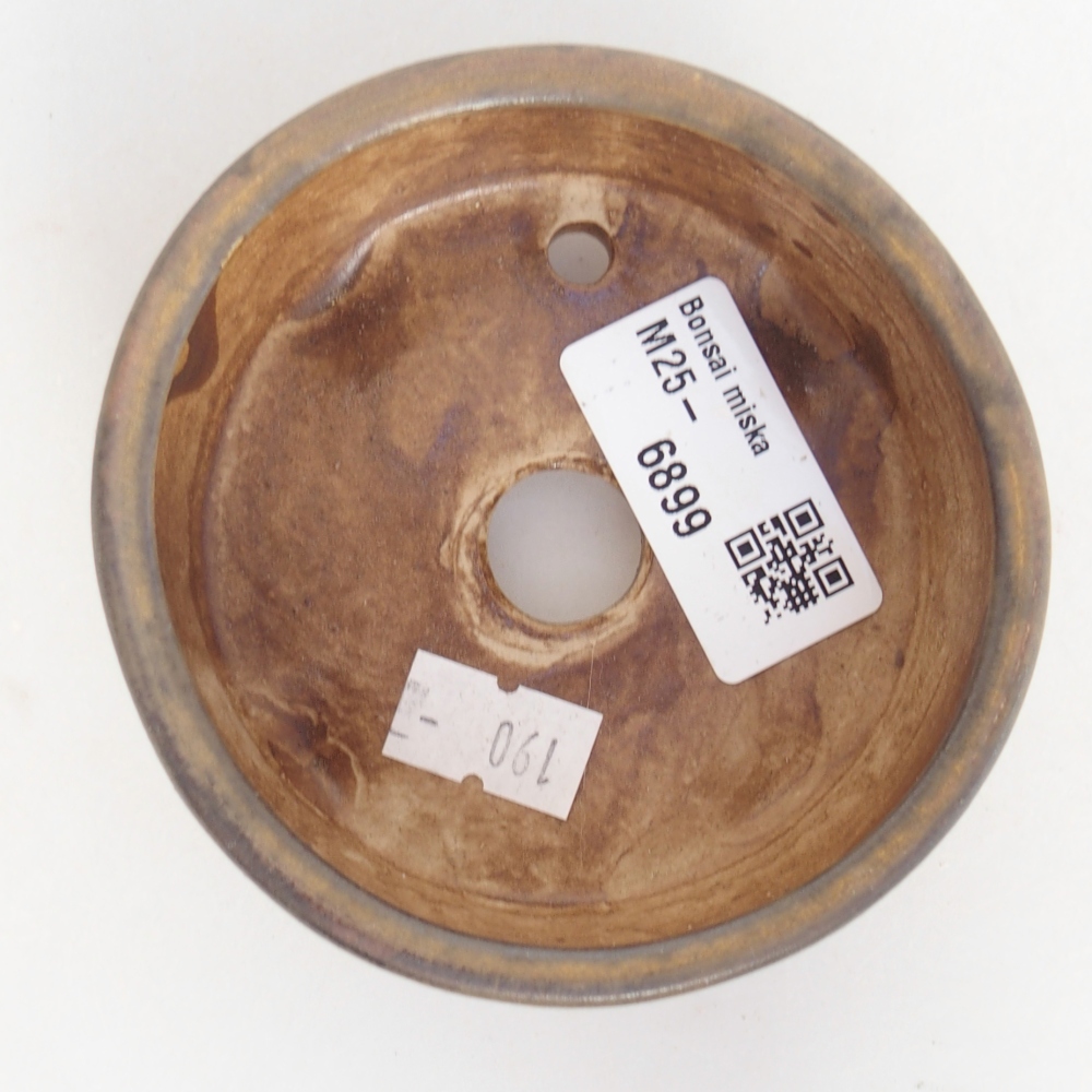 Bonsaischale aus Keramik 9 x 9 x 3,5 cm, braun