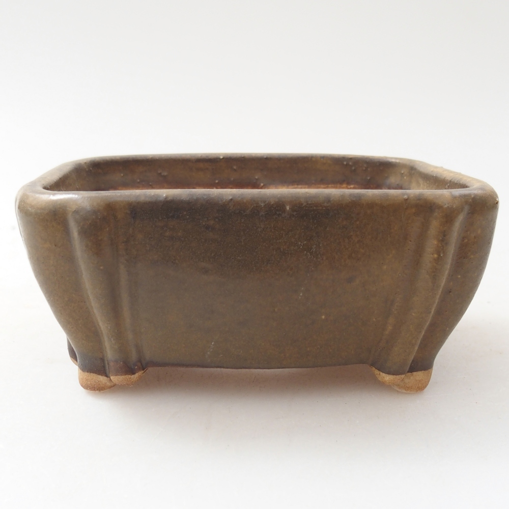 Bonsaischale aus Keramik 10 x 9 x 5 cm, braun