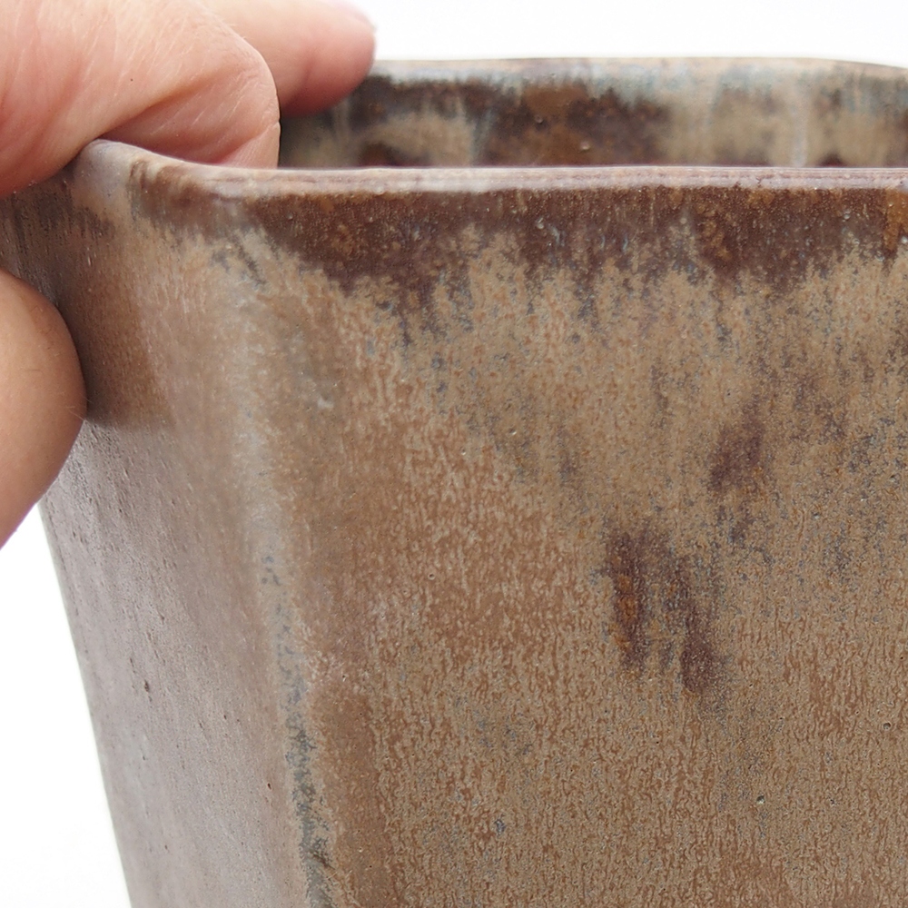 Bonsaischale aus Keramik 13 x 11,5 x 17 cm, grau