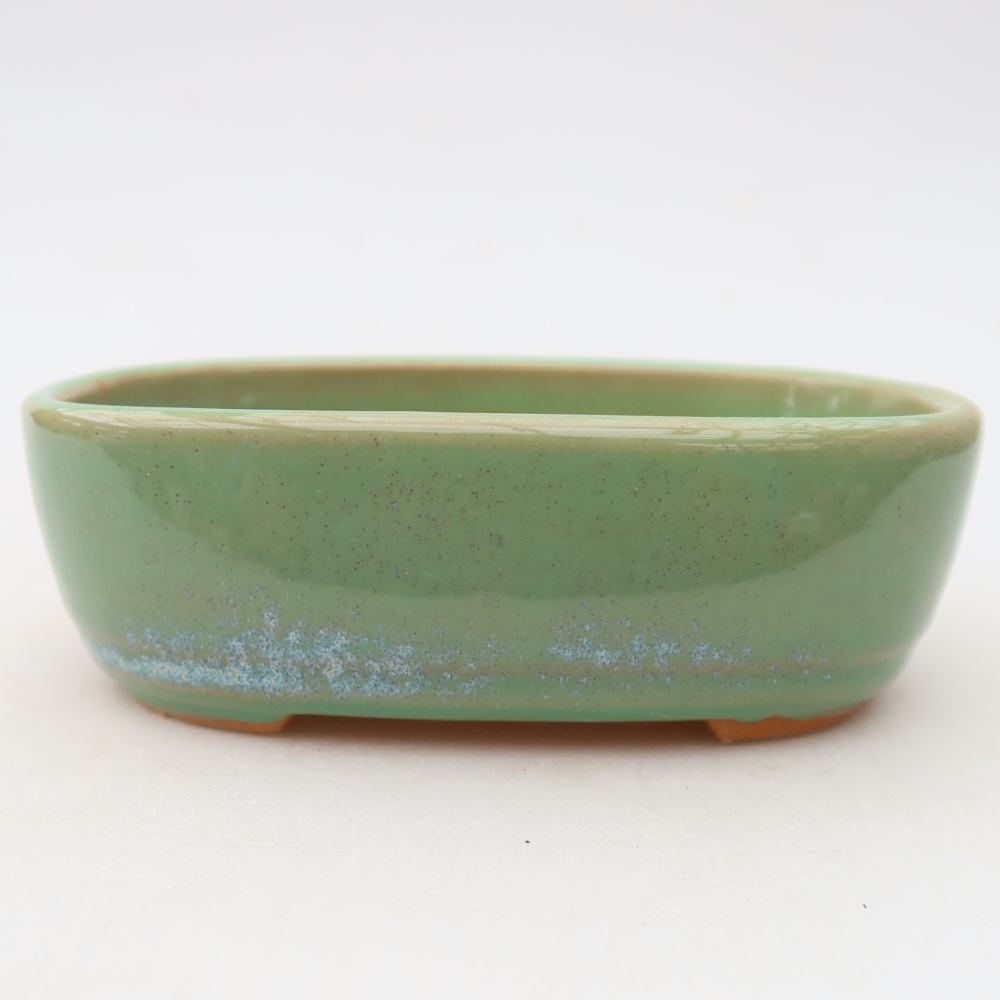 Keramik-Bonsai-Schale 13 x 8,5 x 4 cm, Farbe: grün