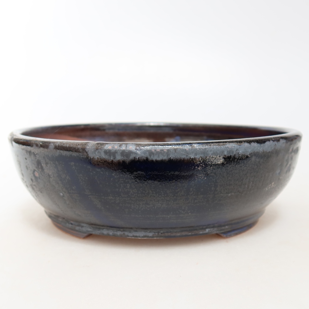 Keramik-Bonsai-Schale 17 x 17 x 5 cm, Farbe: Blau