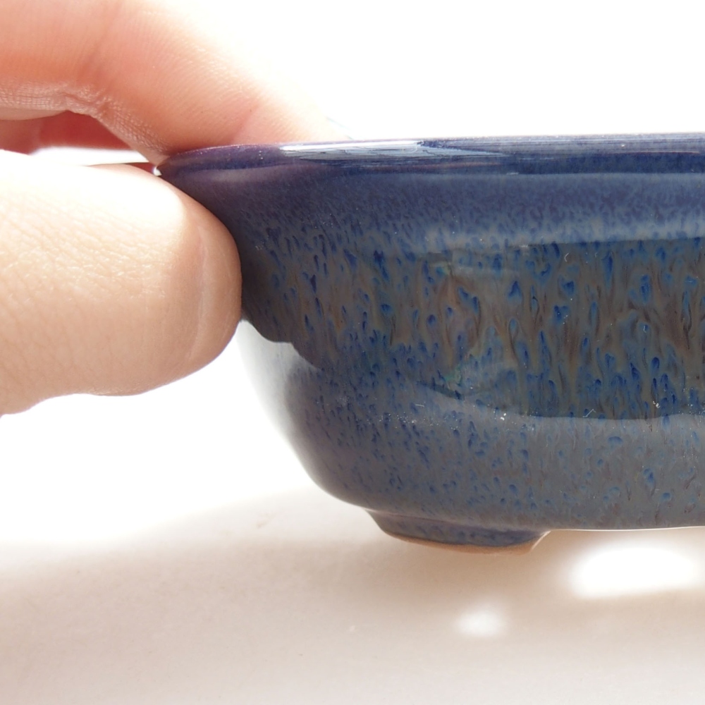 Keramik-Bonsaischale 11 x 9 x 4 cm, Farbe  blau