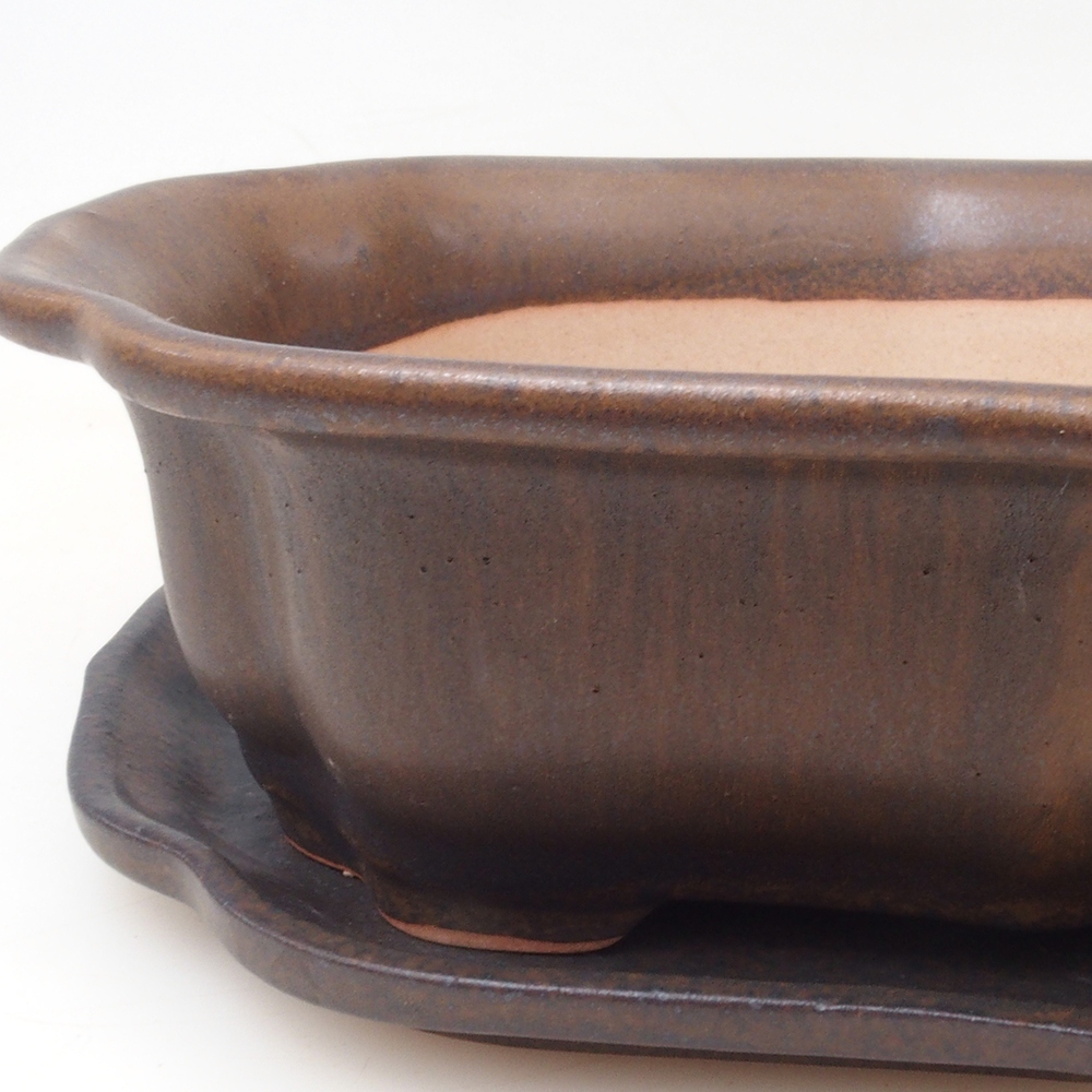 Bonsai-Schale + Untertasse H01 – 12 x 9 x 5 cm