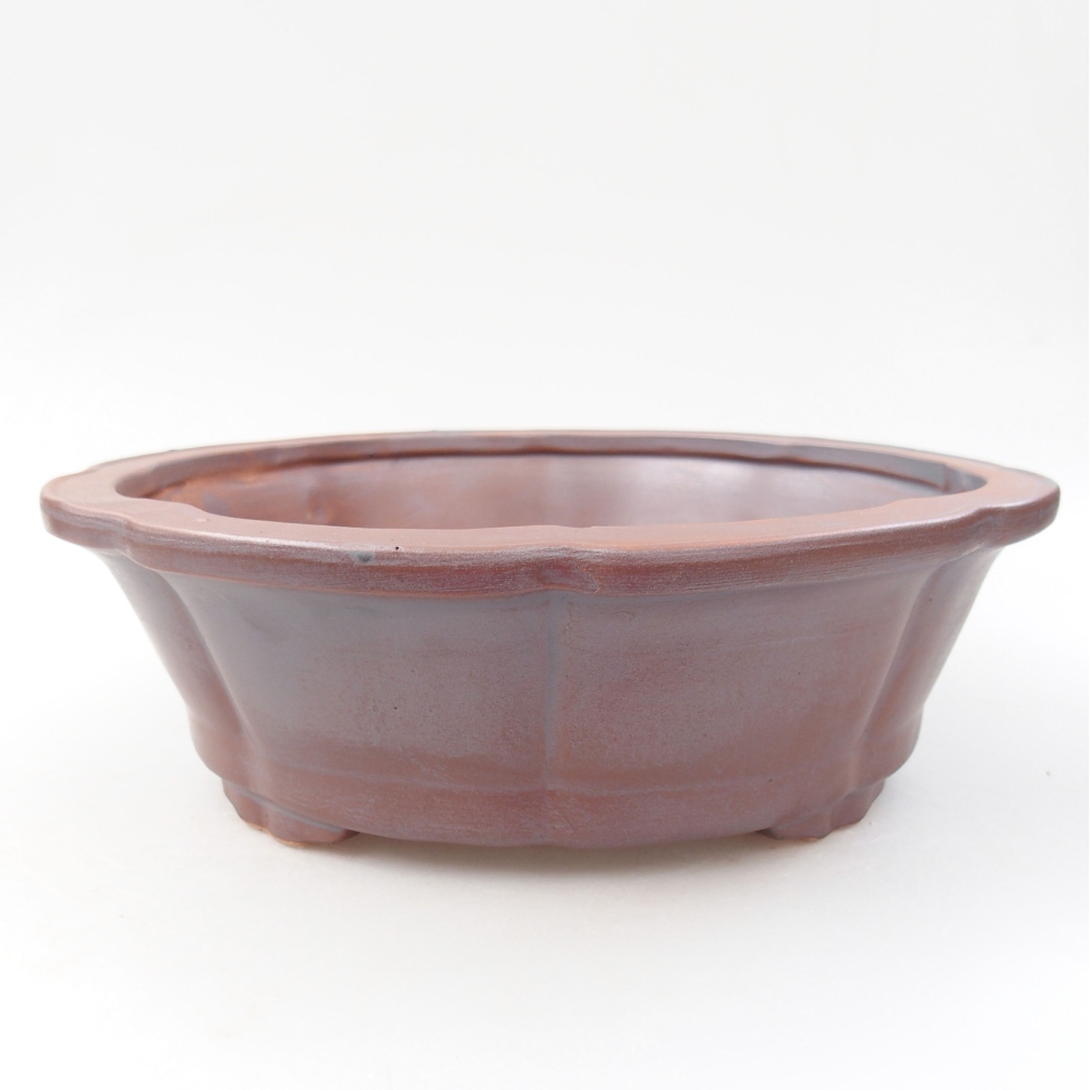 Keramik-Bonsaischale 26 x 26 x 8 cm, Farbe metallische