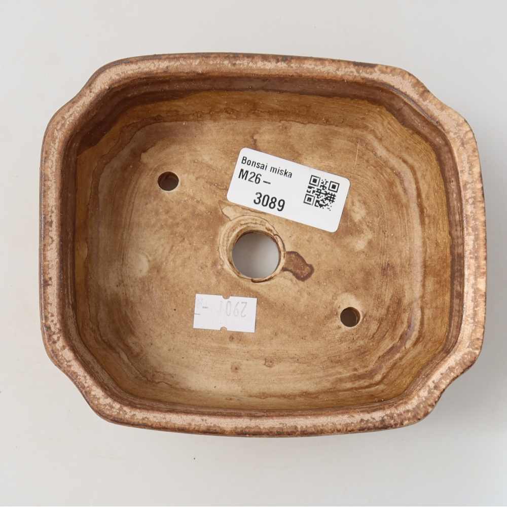 Keramik-Bonsai-Schale, 13,5 x 11,5 x 4 cm, Farbe: Rosa