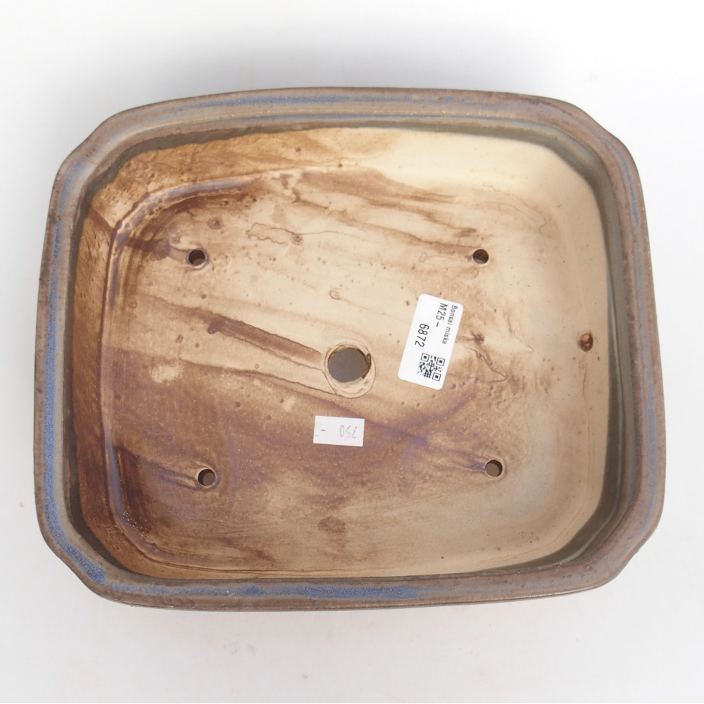 Bonsaischale aus Keramik 25 x 21,5 x 6,5 cm, Farbe blau