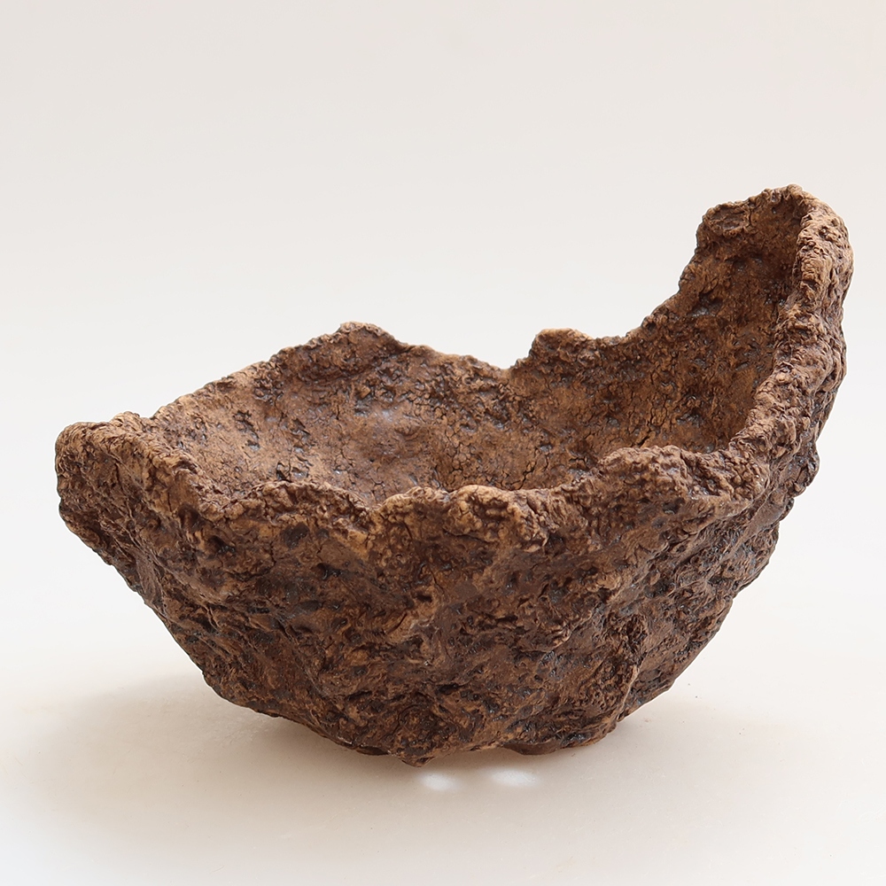 Keramikschale 15 x 12 x 12,5 cm, Farbe: braun