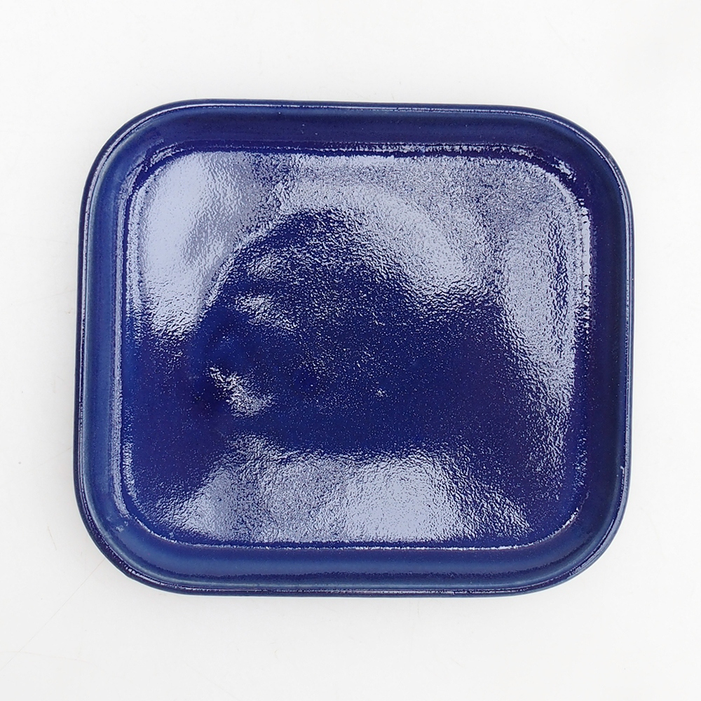 Bonsaischale + Untertasse H38 - 12 x 10,5 x 5 cm - blau